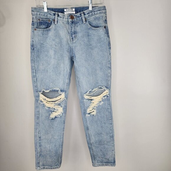 NWT One Teaspoon Awesome Baggies Ripped Distressed Relaxed Leg Jean Size 25 - Picture 5 of 12